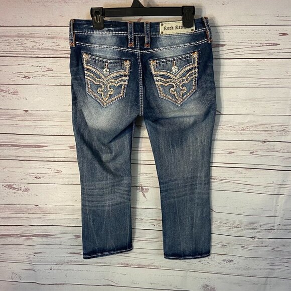 Rock Revival Women's Jeans Delara Curvy Crop Size 27 (28 x 24) Mid Rise - Picture 4 of 11